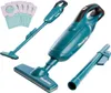 A product shot of a cordless vacuum cleaner and its accessories. Podgląd zdjęcia produktu
