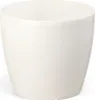 A white planter pot is shown against a white background. Produktbild-Vorschau