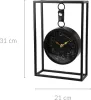 Kovové stolové hodiny 20x31 cm čierne Náhľad obrázku produktu 13