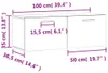 vidaXL Wandschrank Weiß 100x36,5x35 cm Holzwerkstoff Produktbild-Vorschau 8