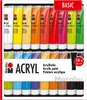 Set di colori acrilici Marabu, 18 x 36 ml, colori assortiti Anteprima dell’immagine prodotto 1