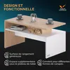 CASARIA® Konferenčný stolík drevo biely dub s úložným Náhľad obrázku produktu 8