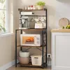 A kitchen shelf unit with various kitchen appliances and cookware. Produktbild-Vorschau
