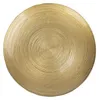 A gold glass dessert plate with a textured, concentric ring pattern. Podgląd zdjęcia produktu