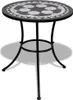 vidaXL Bistrotisch Schwarz und Weiß 60 cm Mosaik Produktbild-Vorschau 5