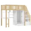 Flieks Lit superposé 90x200 avec armoire, Lit surélevé avec Voir les images du produit 5