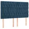 Boxspringbett mit Matratze Dunkelblau 140x200 cm Samt Produktbild-Vorschau 5