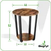 A diagram of a round side table with dimensions indicated. Podgląd zdjęcia produktu