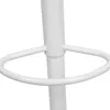 A close-up view of the base of a white bar stool, showing the footrest ring and the central support column. Produktbild-Vorschau