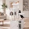 Relaxdays Kratzbaum mit Katzenkloschrank & Futterstation, Produktbild-Vorschau 2