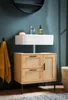 WOHNLING Mobile sottolavabo effetto rovere 60x60x40 cm con Anteprima dell’immagine prodotto 2