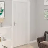 A room interior with a white door, a bookshelf, and a chair. Anteprima dell’immagine prodotto