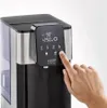 A hand is pressing a button on the control panel of a black and silver hot water dispenser. Anteprima dell’immagine prodotto
