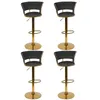 4er Set Barhocker mit Lehne aus Samt 360° drehbar Produktbild-Vorschau 1