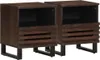 The Living Store Nachttische 2 Stk. 40x34x46 cm Massivholz Produktbild-Vorschau 2