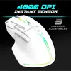 Gaming Tastatur Maus Set Kabellos Weiß Wiederaufladbar RGB Produktbild-Vorschau 6