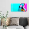 DEQORI Glasbild Echtglas 60x30 cm 'Trendiges Frauenporträt' Produktbild-Vorschau 3