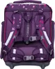 The back of a purple rolling backpack with a floral pattern. Voir les images du produit