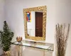 A hallway with a console table, a mirror, and decorative items. Produktbild-Vorschau