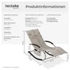 tectake® Sonnenliege Taya, ergonomisch, Schwingfunktion Produktbild-Vorschau 5