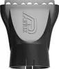 A close-up studio shot of a black hairdryer nozzle with the Parlux logo embossed on it. Produktbild-Vorschau