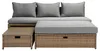 home24 Loungeset - 3-teilig - Polyrattan / Webstoff - Braun Produktbild-Vorschau 4