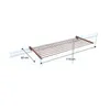 A drying rack mounted on a white surface, with dimensions indicated. Voir les images du produit