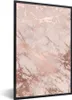 MuchoWow® MuchoWow® Gerahmtes Poster Marmor - Rosa - Luxus Produktbild-Vorschau 1