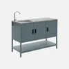 sweeek - Outdoor-Küche aus Stahl mit Spüle L120 cm - Produktbild-Vorschau 1