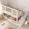 Merax Etagenbett Kinderbett 90x200cm mit Stauraum und Produktbild-Vorschau 9