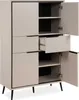 Buffetschrank Auryn - 90x38x140cm - 4 Türen und 2 Produktbild-Vorschau 4