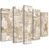 5-teiliges leinwandbild fröhliche stadt 150x100 cm Feeby Produktbild-Vorschau 1