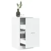 A white cabinet with drawers and a door slightly ajar, displayed against a white background. A small vase with greenery and a small white object are placed on top of the cabinet. Anteprima dell’immagine prodotto