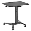 A black mobile laptop desk with pneumatic height adjustment and wheels, shown against a white background. Náhled obrázku produktu