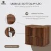 Rodan | Mobile Sottolavabo - 60 Cm - Pensile - Quercia Noce Anteprima dell’immagine prodotto 3