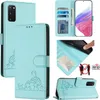 Leder Hülle für Samsung Galaxy S20 Süße Katze Flip Case Produktbild-Vorschau 1