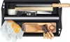 A tool organizer with various tools inside, including gloves, safety glasses, a file, and chisels. Voir les images du produit