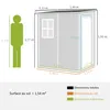 Outsunny Abri de jardin 1,54 m² cabane de jardin pour Voir les images du produit 3