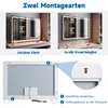 SONNI 100 x 70 x 3,5 cm blanc miroir de dressing carré avec Voir les images du produit 5
