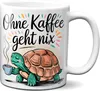 Tassenking Kaffeetasse Schildkröte – Ohne Kaffee geht nix – Produktbild-Vorschau 1