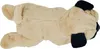 A plush toy pug lying on its side against a white background. Produktbild-Vorschau