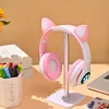 Kinder Mädchen Katzenohr Kopfhörer Over Ear mit LED licht Produktbild-Vorschau 2