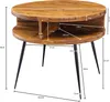 FineBuy Couchtisch Sheesham Massivholz / Metall 60x45x60 cm Produktbild-Vorschau 6