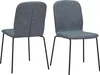 Two gray dining chairs with black metal legs are shown against a white background. Produktbild-Vorschau