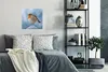 MuchoWow® Poster Rotkehlchen - Winter - Blau 50x50 cm - Produktbild-Vorschau 4