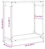 vidaXL Étagère à bois de chauffage Noir 60x28x65 cm Acier Voir les images du produit 8