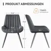 Hawthyhome Esszimmerstühle 2er Set bequeme Polsterstühle Produktbild-Vorschau 2