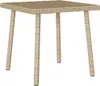 Garten-Couchtisch Rechteckig Beige 40x40x37 cm Poly Rattan Produktbild-Vorschau 1
