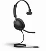 A black Jabra Evolve2 40 SE MS Mono headset is shown against a white background. Voir les images du produit
