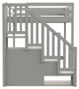 Merax Hochbett Etagenbett 140x200 cm mit Stauraumtreppe, Produktbild-Vorschau 7